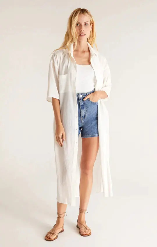 Lina Button Up Duster Z Supply