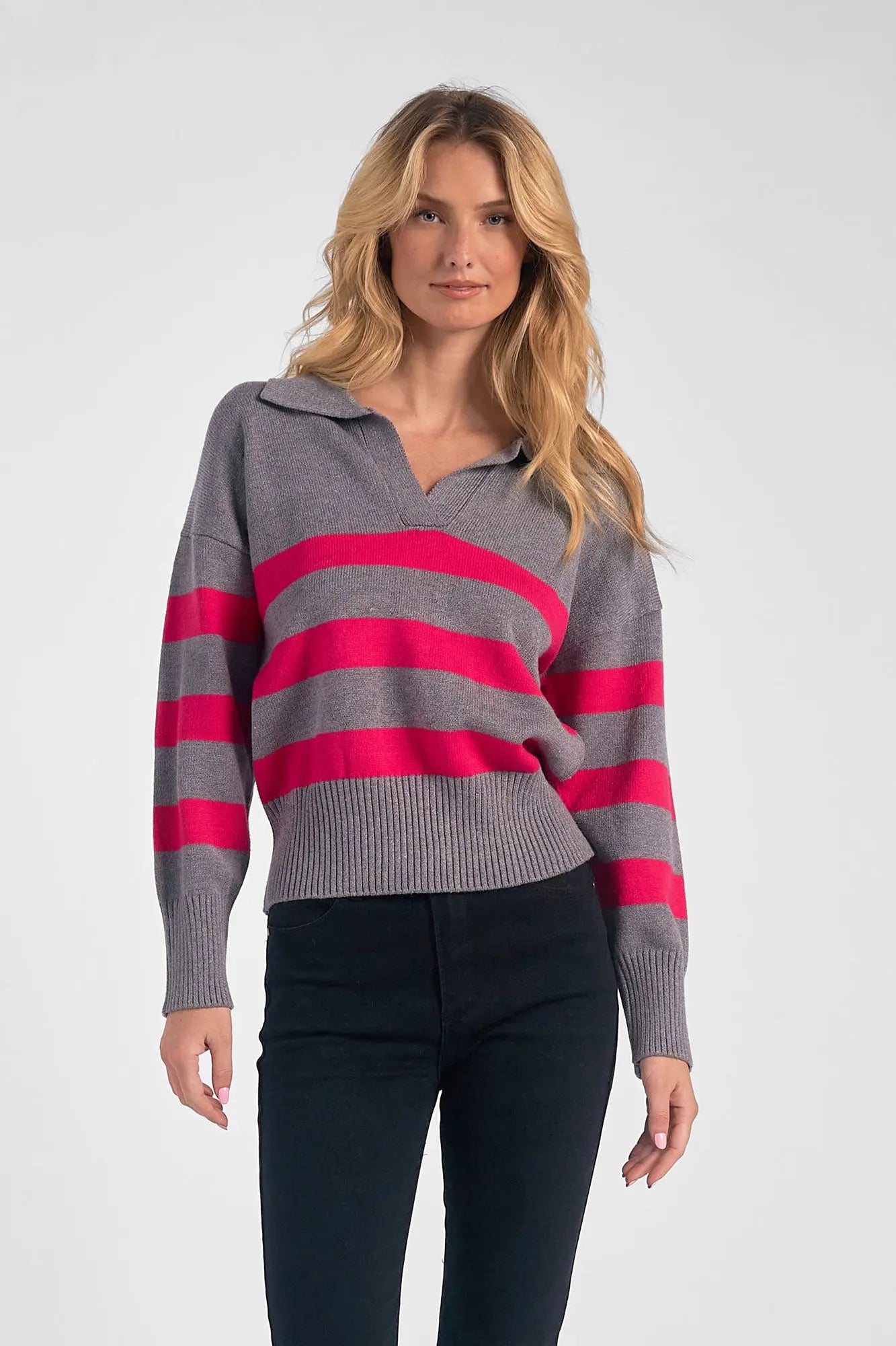 Neon Collared Sweater Elan