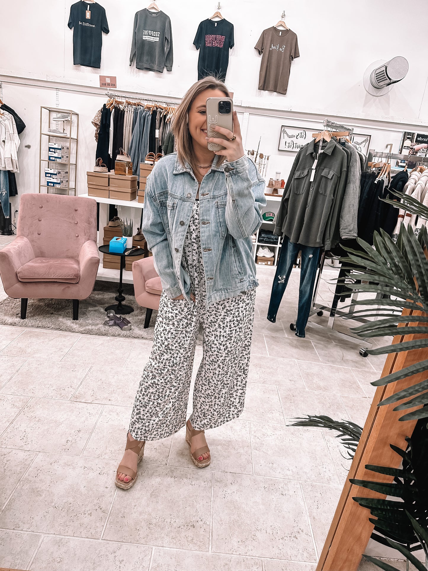Flared Gia Ditsy Jumpsuit